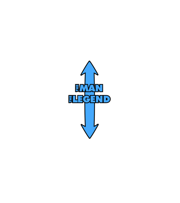 The Man The Legend model negru pe tricou