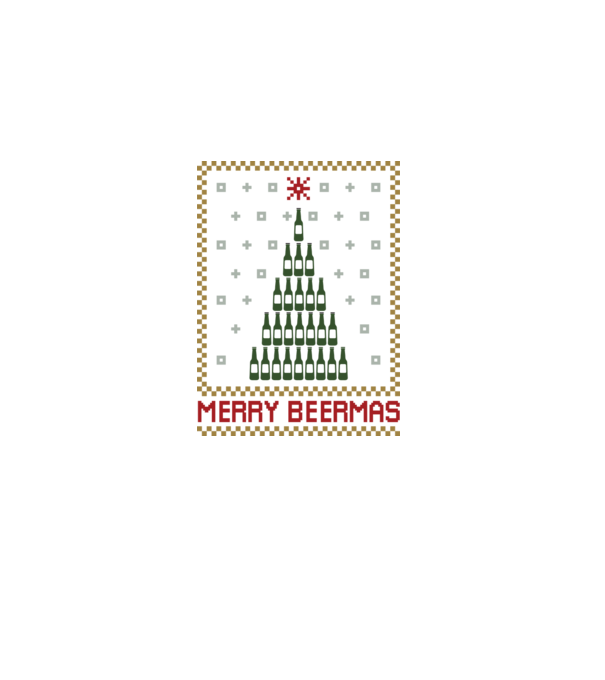 Merry Beermas model negru pe tricou