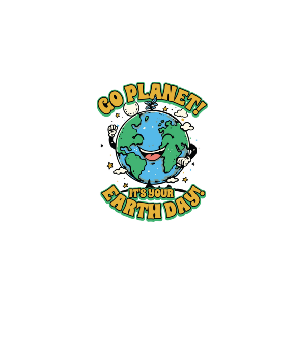 Go planet model alb pe tricou