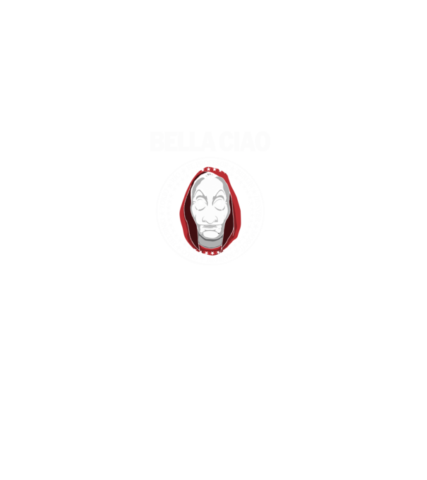 bella ciao stroke white model gri pe tricou