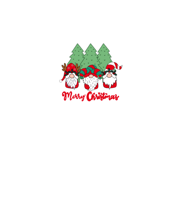 Merry christmas gnomes model negru pe tricou