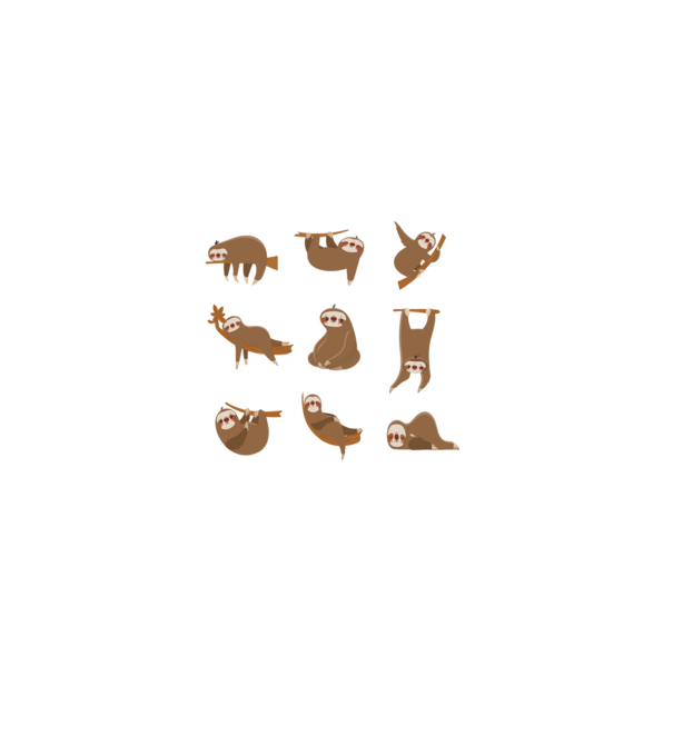 Sloth yoga model negru pe tricou