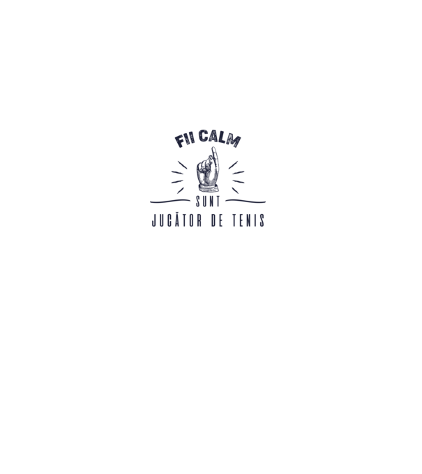 Fii calm, sunt JUCĂTOR DE TENIS model gri pe tricou