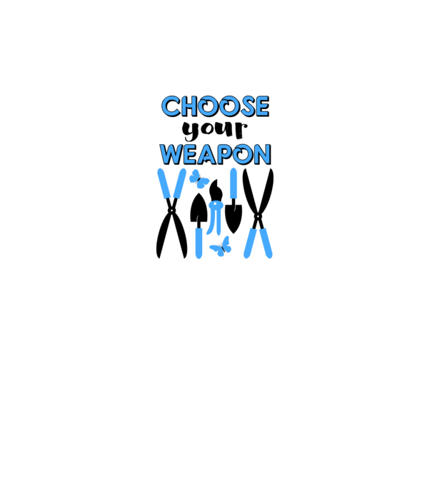 Choose your weapon model gri pe tricou
