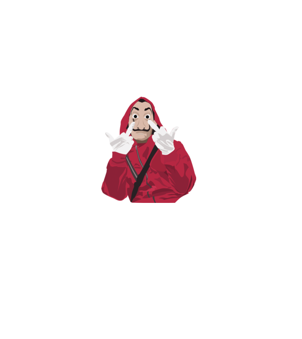 money heist fcku model negru pe tricou