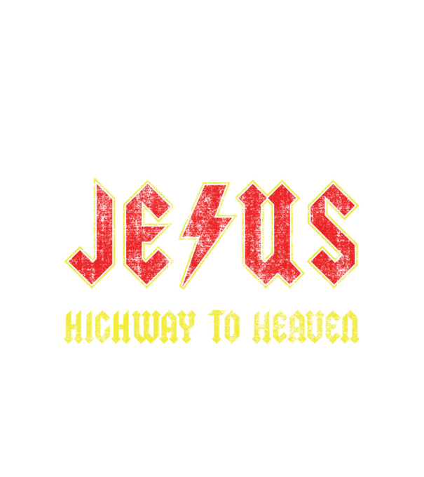 JESUS HIGHWAY TO HEAVEN model alb pe tricou