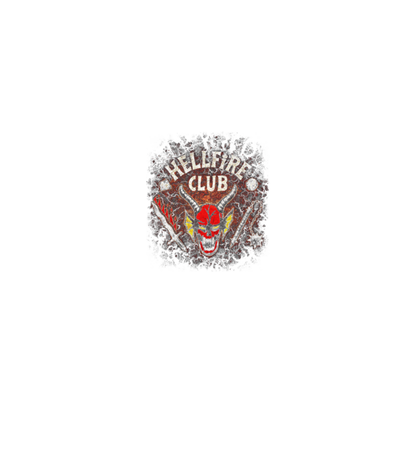 hellfire club stranger things model negru pe tricou
