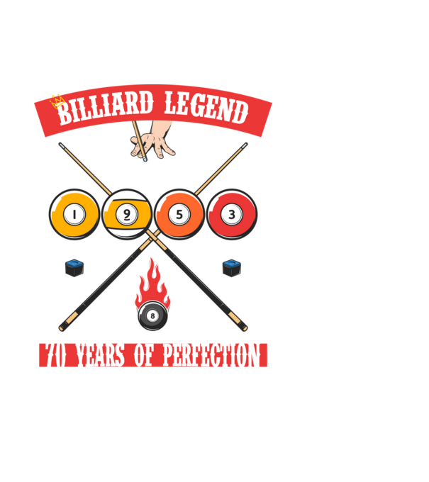 Billiard legend born in 1953 model negru pe tricou