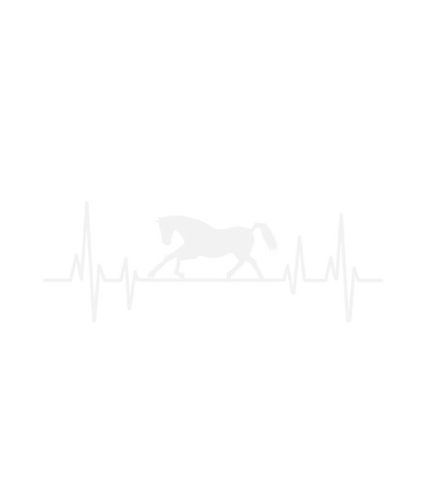 horse heartbeat model alb pe tricou