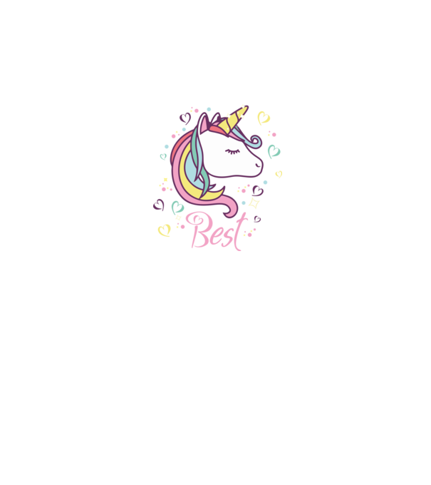 Unicorn Best model negru pe tricou