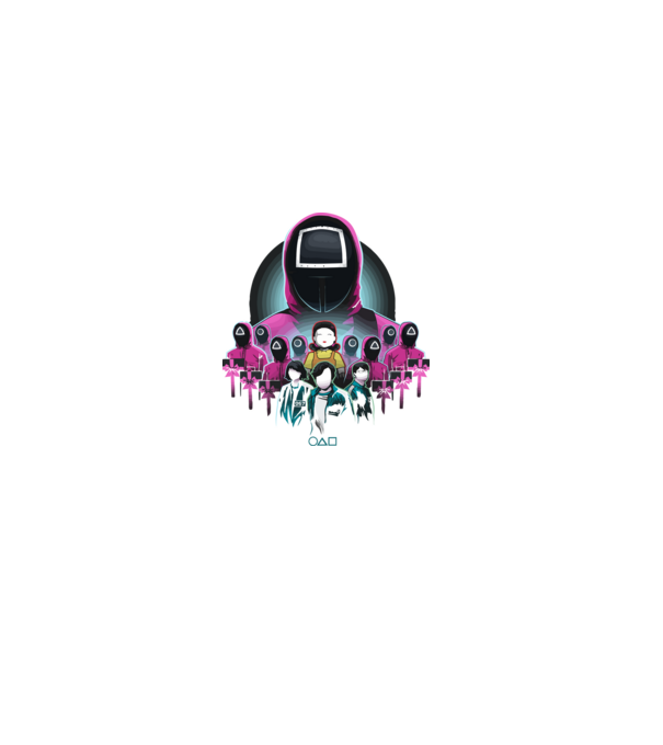 squid game crew model negru pe tricou