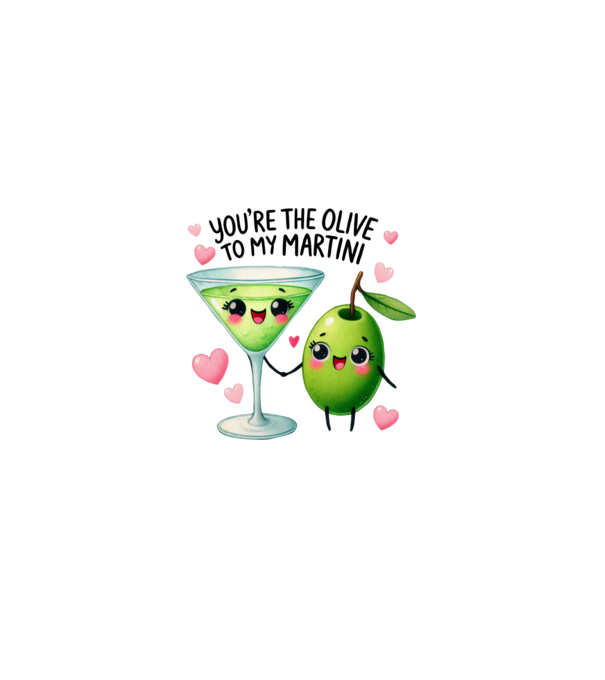 Olive to my Martini model albastru deschis pe tricou