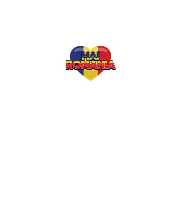 Romania heart model negru pe tricou