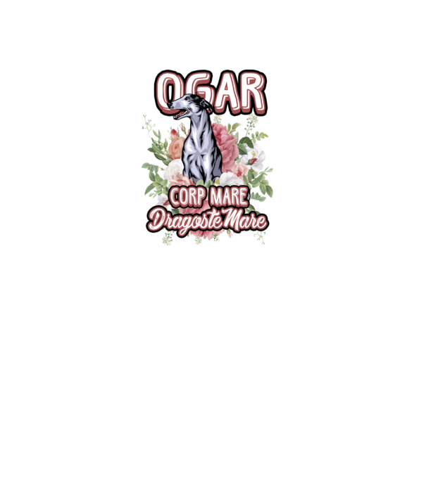 Ogar - picioare lungi dragoste multă model alb pe tricou