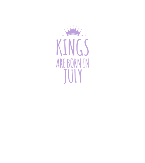 Kings are born in - July model mov pe tricou