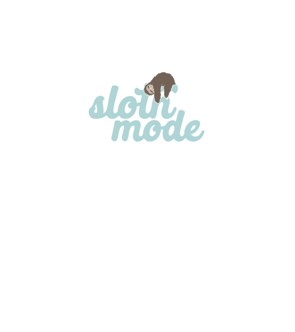 Sloth mode model alb pe tricou