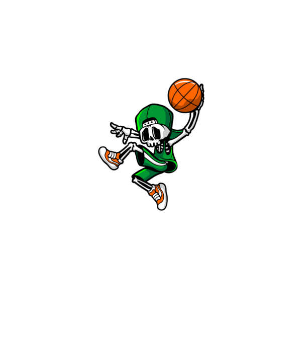 Basketbone model negru pe tricou