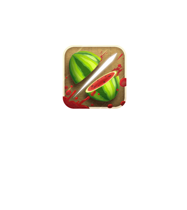 Fruit Ninja Icon model alb pe tricou