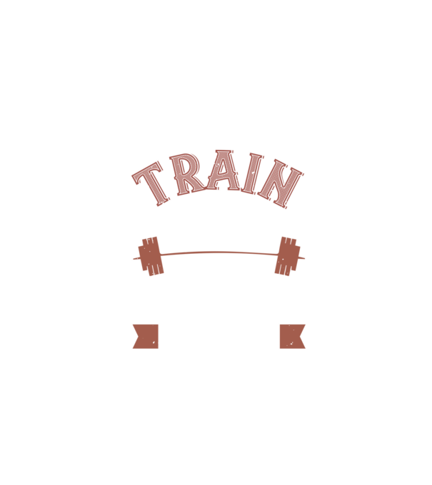 Train Hard model negru pe tricou