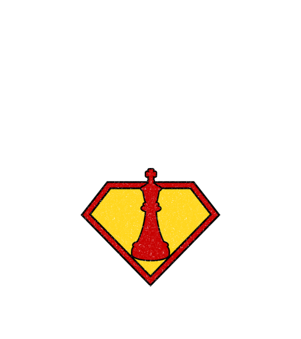 SuperChess rege model albastru închis pe tricou