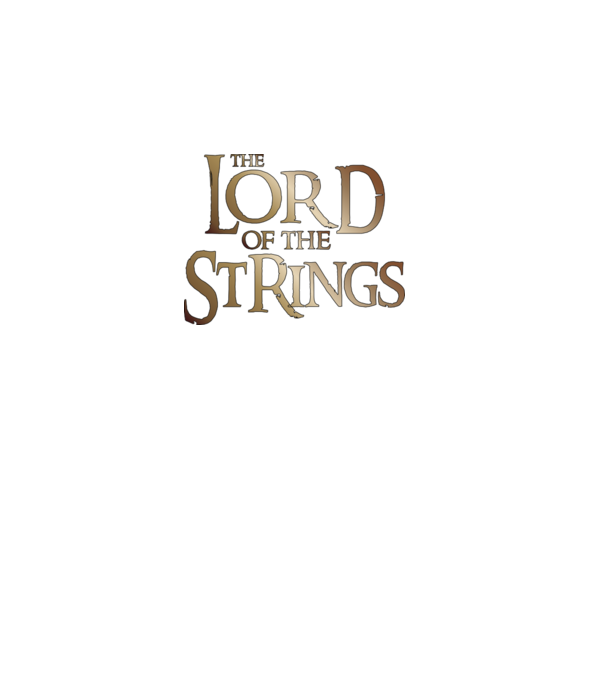 Lord of the Strings model negru pe tricou