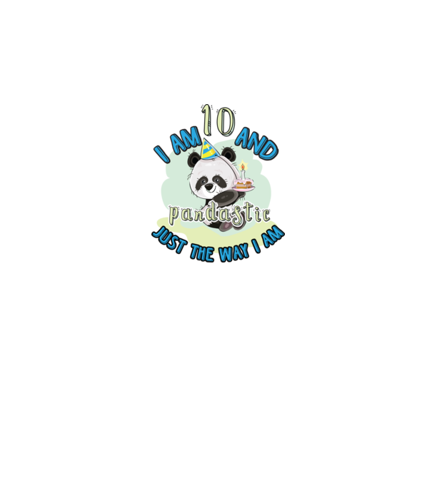 PANDASTIC 10 model alb pe tricou