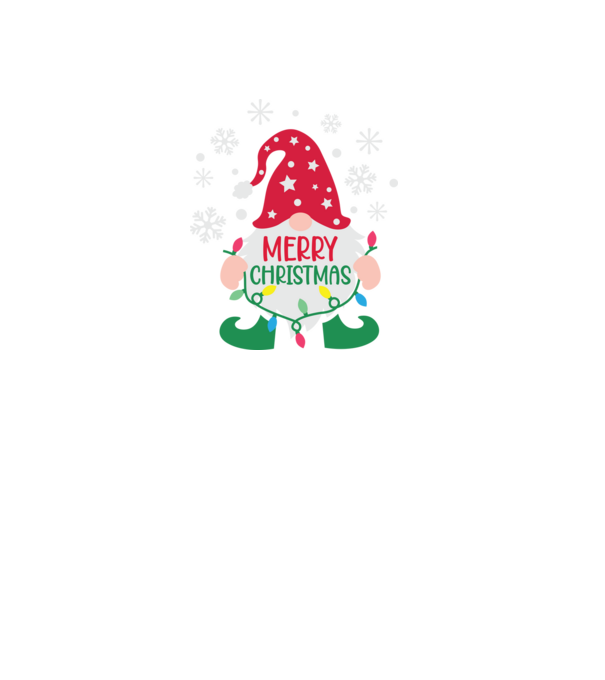Merry christmas gnome model negru pe tricou