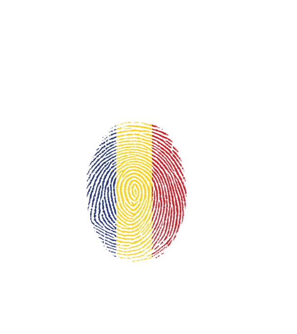 România fingerprint model negru pe tricou