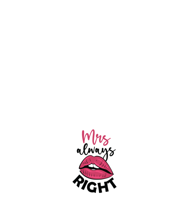Mrs always right model negru pe tricou