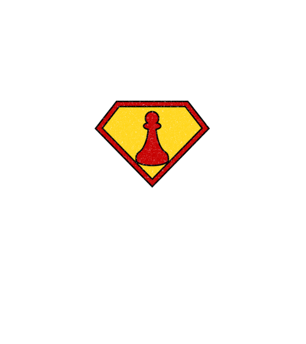 SuperChess pion de șah model albastru regal pe tricou