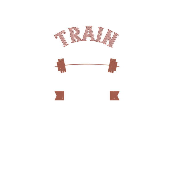 Train Hard model negru pe tricou