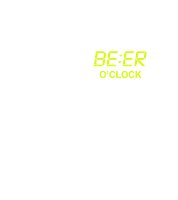 'Beer o'' clock' model galben neon pe tricou
