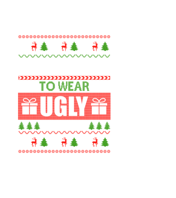 Too Cute for ugly sweater model negru pe tricou