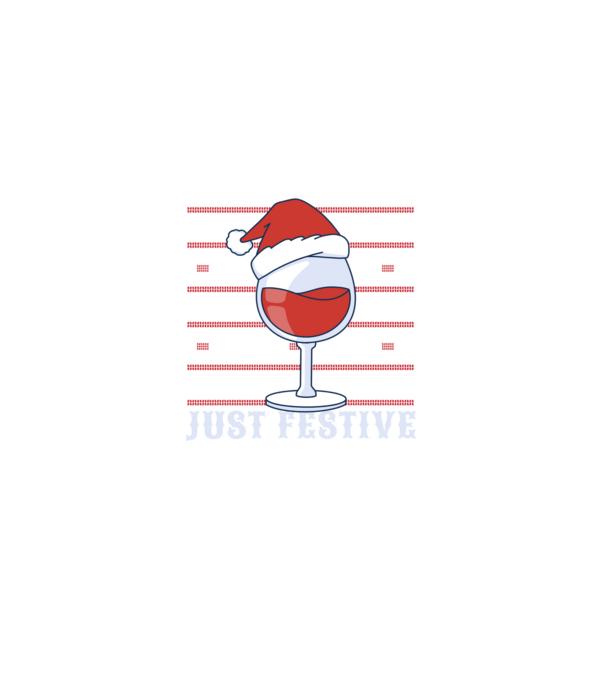 Not drunk just festive ugly sweater model negru pe tricou