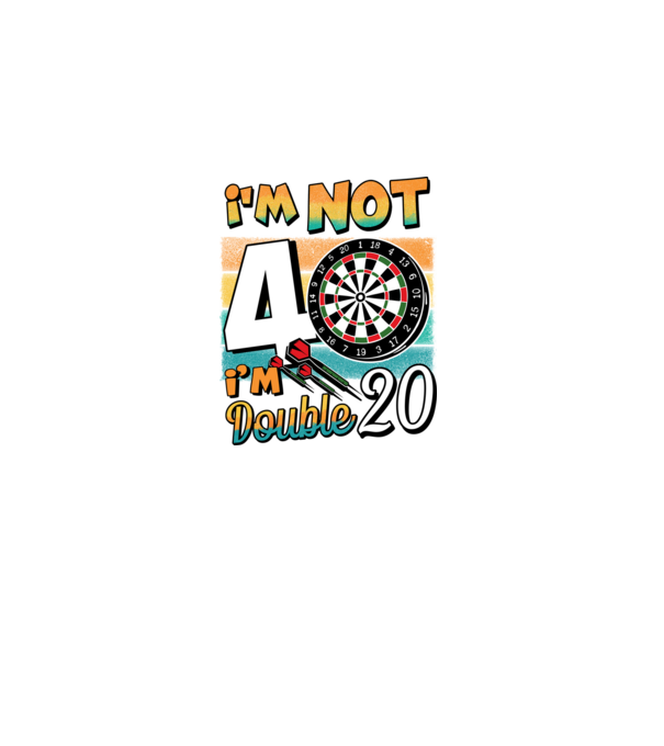 Darts Birthday 40 years old model negru pe tricou