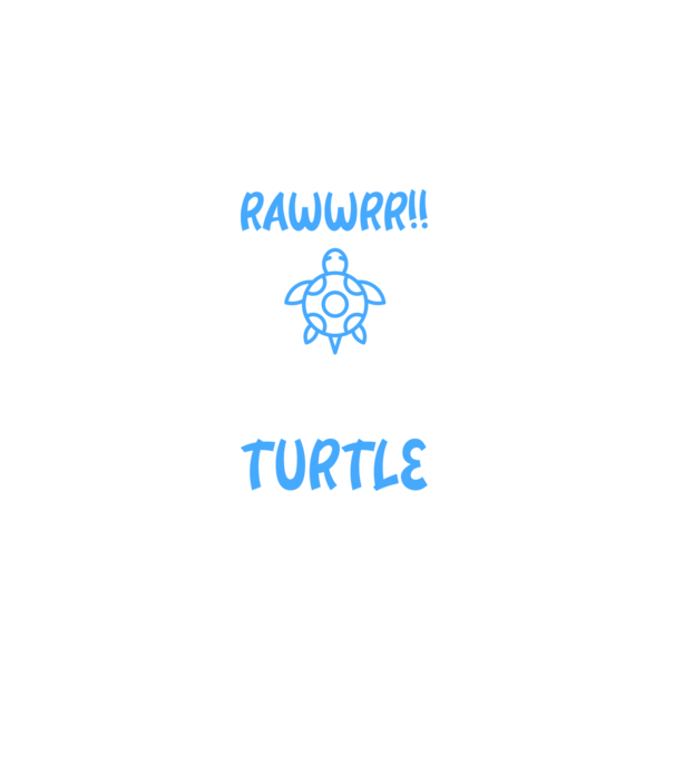 Rawwr turtle model negru pe tricou