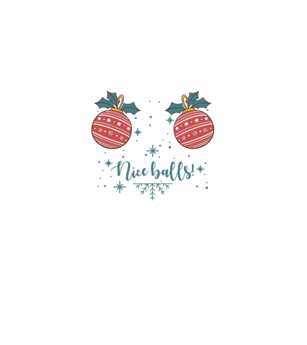 Nice Balls model alb pe tricou