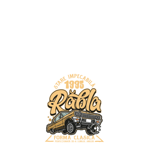 Rablă 1995 model negru pe tricou