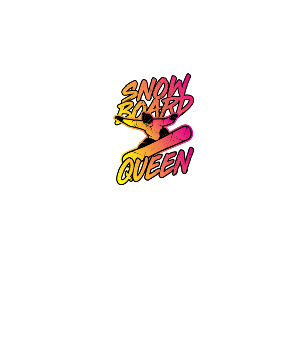 snowboard queen model negru pe tricou