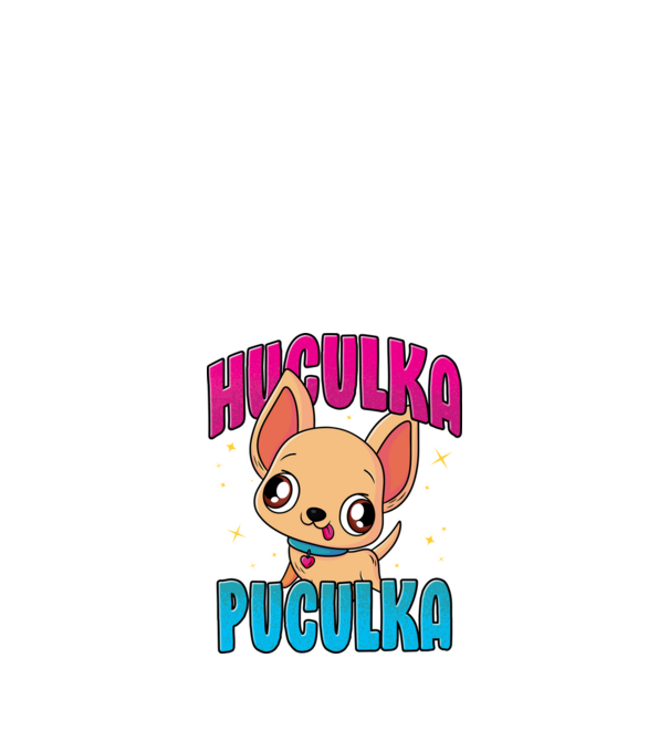 Huculka Puculka chivava model negru pe tricou