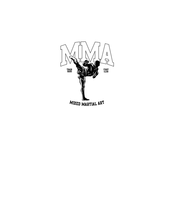 MMA model negru pe tricou