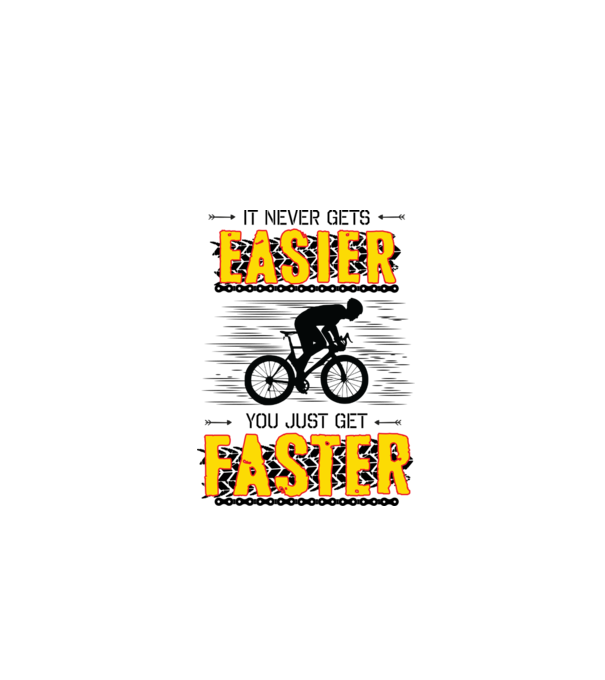 it never gets easier model alb pe tricou