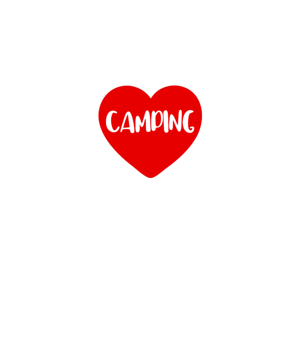 Camping heart model alb pe tricou