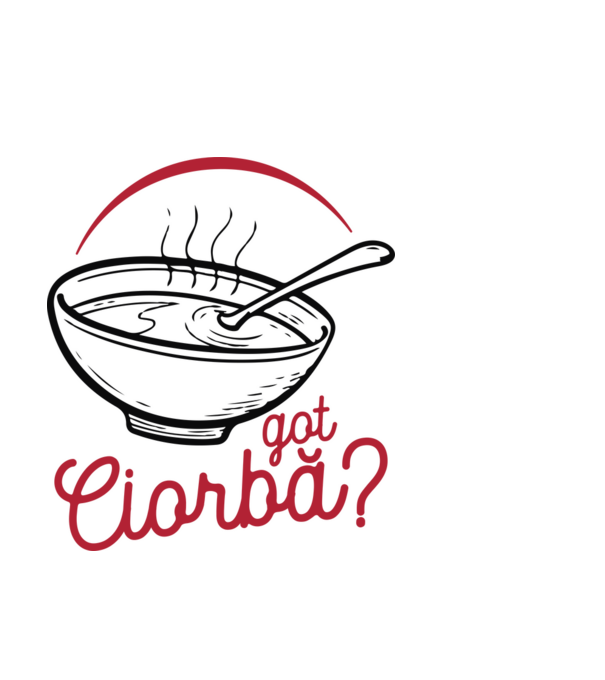 România Got ciorbă model albastru deschis pe tricou