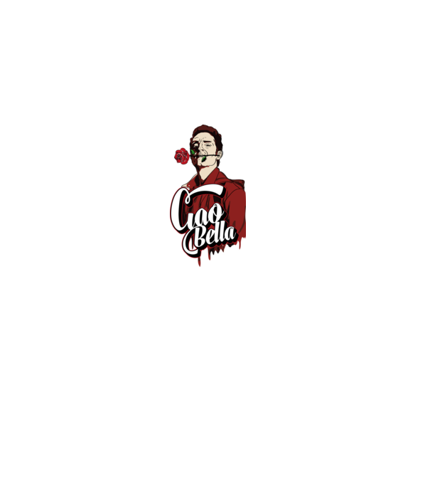 ciao bella berlin rose model negru pe tricou