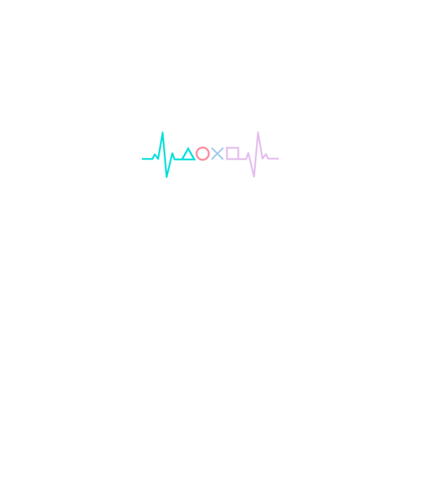 Playstation Symbols EKG model gri pe tricou