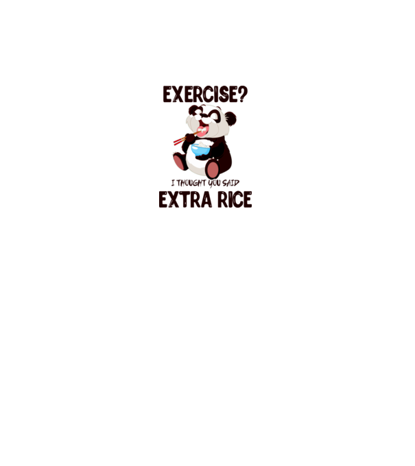 Exercise panda model alb pe tricou