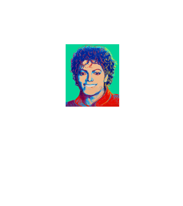 Micheal Jackson Art model alb pe tricou