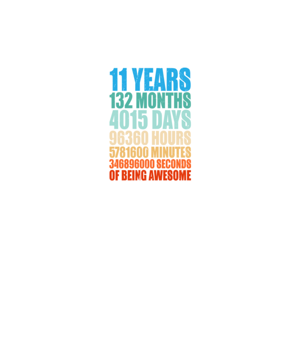 11 years of being awesome model turcoaz pe tricou