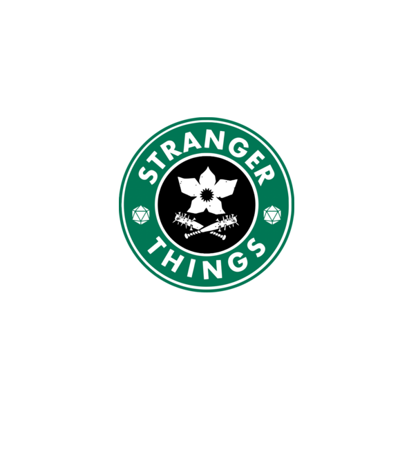 stranger things starbucks model gri pe tricou